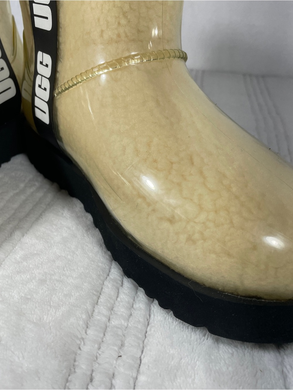 UGG Waterproof Fur Lined Rain Boots Women’s Size 6 - Picture 4 of 8